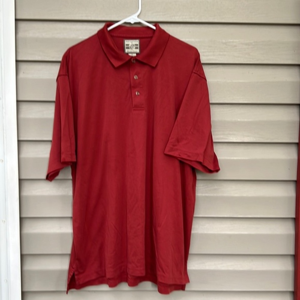 Destinations mens brick red polo shirt $5/25
